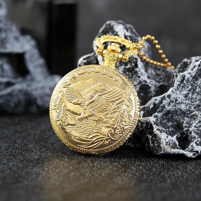 Klassische Herrenuhren, Vintage-Taschenuhr mit Kettenhalskette für Herren-Taschenuhr, ideale Wahl als Geschenk für Männer
