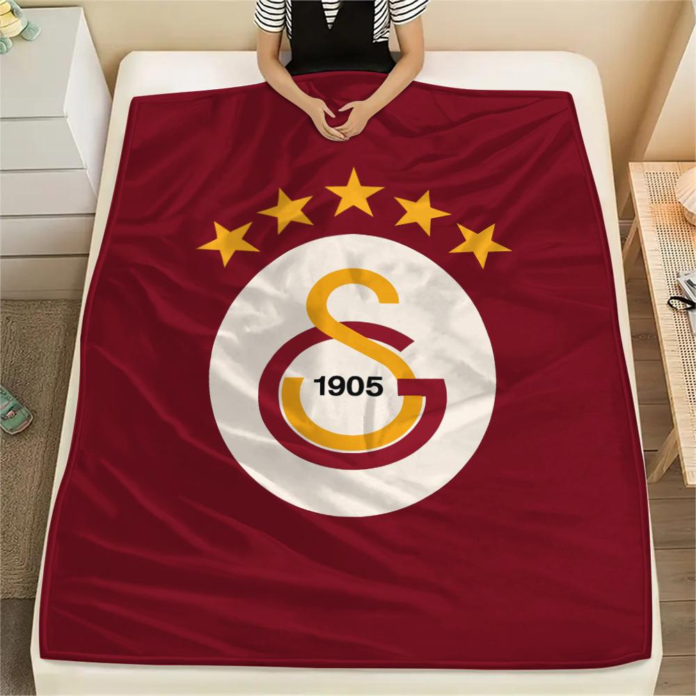 1 Stück Galatasaray S.K Druck Flanelldecke, Hohe Qualität für alle Jahreszeiten, Heimdekoration, Wärme und Komfort, Perfekt für Weihnachtsgeschenke 80cm x 120cm white
