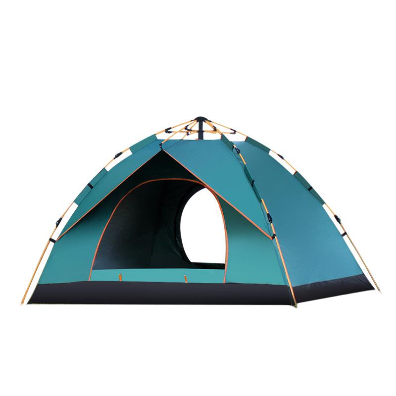 Tragbares Zelt für zwei Personen im Freien, winddicht, wasserdicht, faltbar, vollautomatisches Camping, Camping, Outdoor-Ausrüstungszelt 200*150*120cm grün