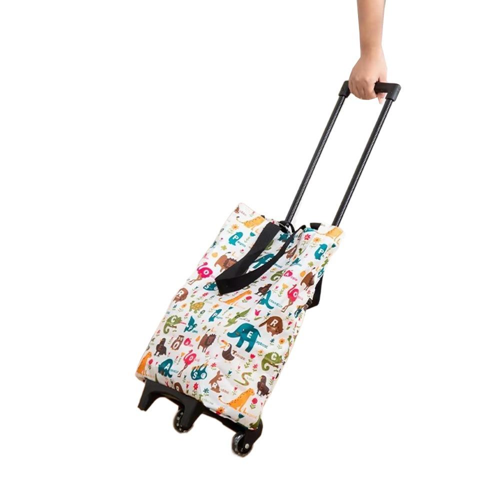 Faltbare Einkaufstasche mit Rädern, große Kapazität, wasserdicht, Hand-Einkaufstrolley, Lieferung Style 1 white