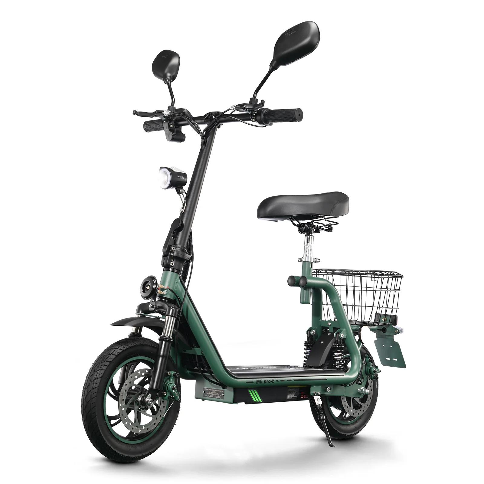 Elektroroller mit Sitz und Hinterkorb TWOFISH M5 PRO-E mit Straßenzulassung (EWG) grün