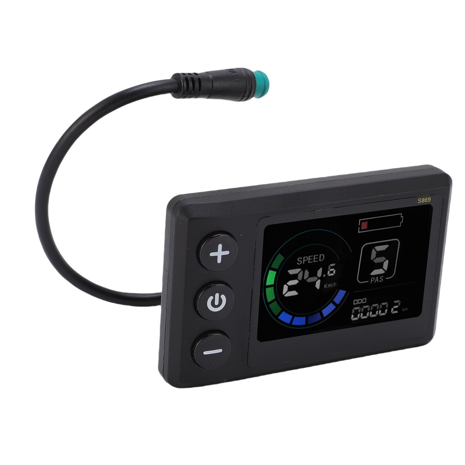 S869 Elektroroller LCD-Anzeigepanel mit spritzwassergeschütztem Stecker Fahrrad-LCD-Bedienfeld