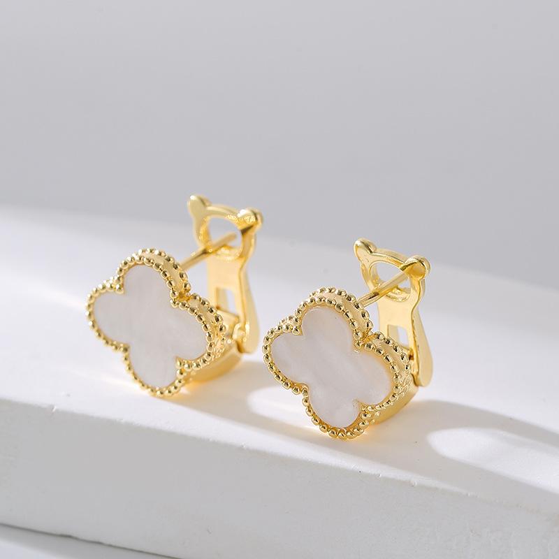 Mode Einfache Kleeblatt-Ohrringe Klassische Modelle Ohrringe Damen Leichter Luxus Hoher Sinn für Ohrschmuck
