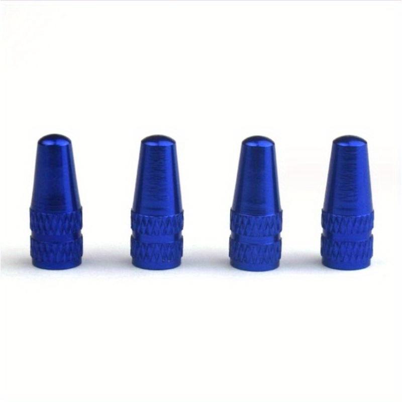 Aluminiumlegierung Fahrradreifen Presta-Ventilkappe MTB Rennrad Abgedeckter Schutz Rennrad MTB Reifen Staubdichtes Fahrrad Presta-Ventil 4pcs blau