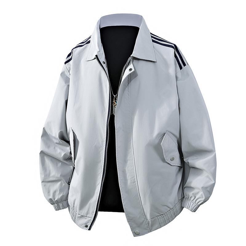 Neue Jacke Herren Modische Freizeitjacke Reversjacke Ärmelbündchen Chinesischer Stil Jacke Herren Teenager 4XL white
