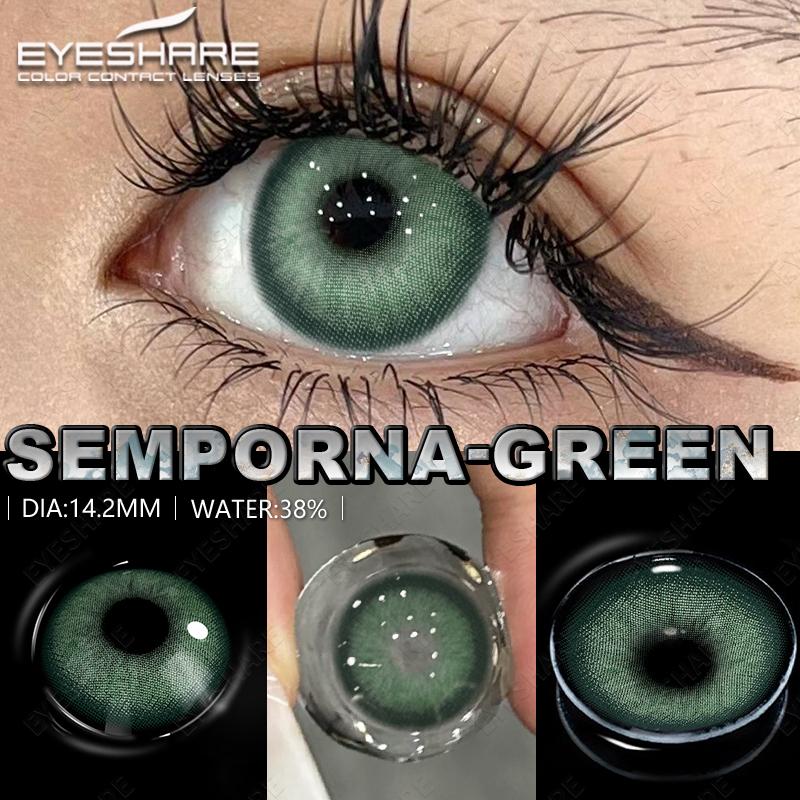 EYESHARE 1 Paar farbige Kontaktlinsen für die Augen, modische blaue Linsen, braune Kontaktlinsen, grüne Linsen, graue Pupillen, jährliche kosmetische Kontaktlinsen violett