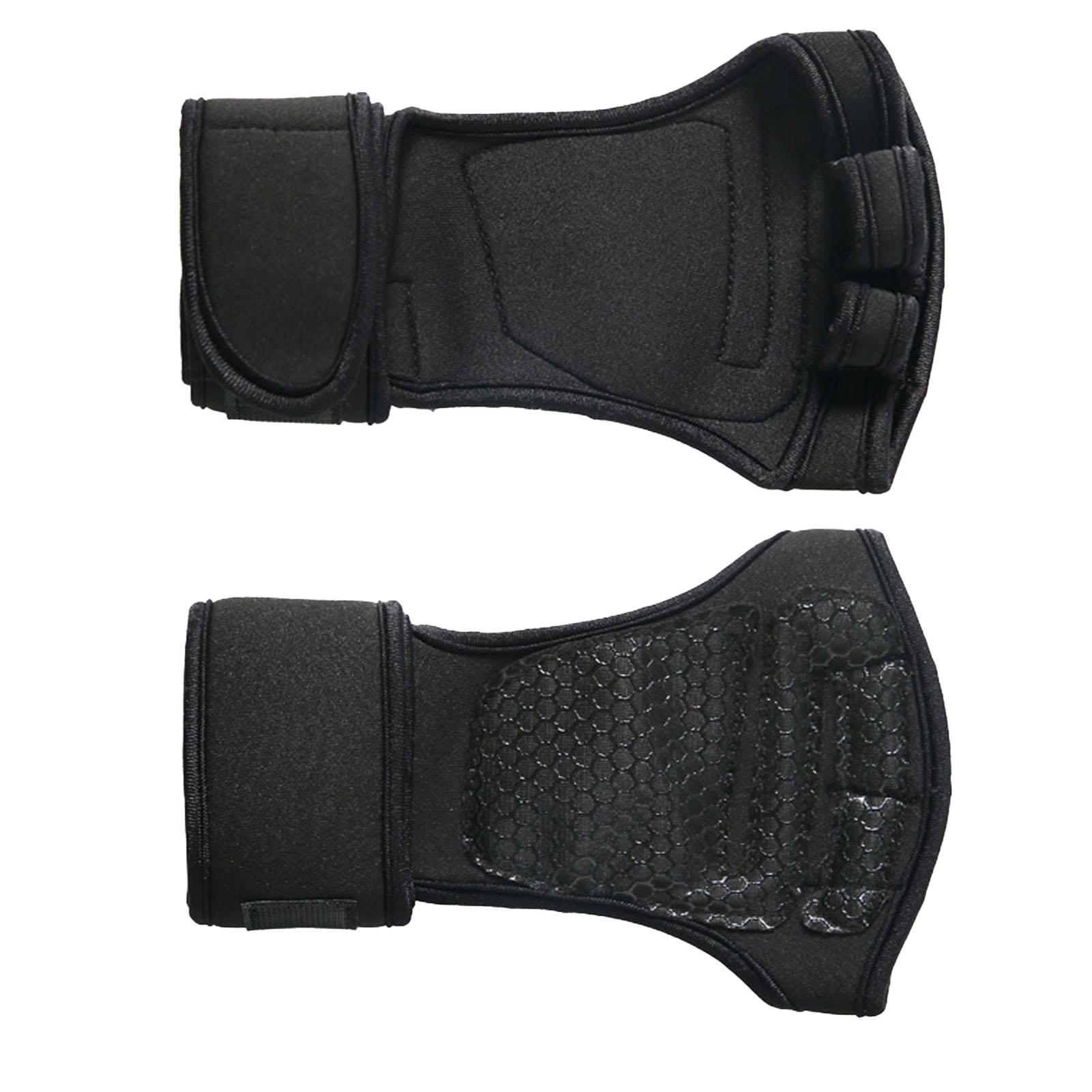 Hantel-Hebehandschuhe Rutschfest Fitness-Übungshandschuhe Halbfinger Verlängertes Wickelhandgelenk