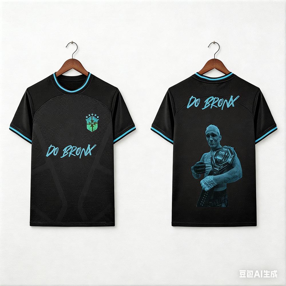 Do Bronx Charles Oliveira Sommer Herren BMF Sportshirt Übergröße Atmungsaktiv Schnelltrocknend MMA Training Fitness Boxen T-Shirt L black