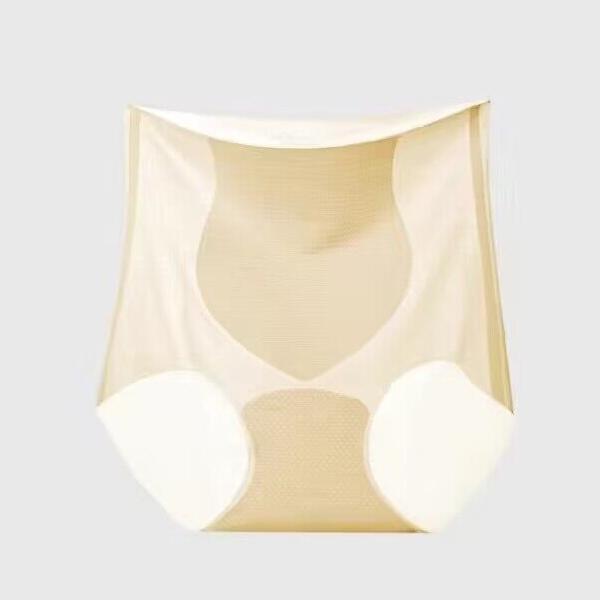 Ultradünnes Höschen mit hoher Taille, Damenunterwäsche, Eisseide, ohne Spuren, Maske, nackt, sinnlicher Sex, Bauchstraffung, Gesäß, Pfirsich-Hüft-Dreieckshöschen 2XL nude