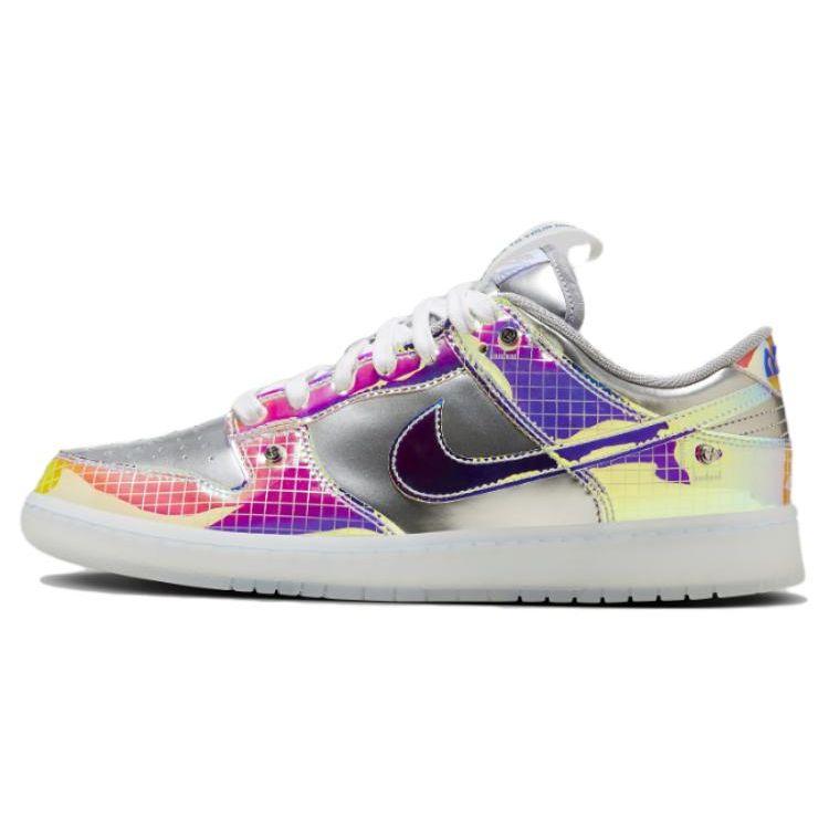 Nike Dunk Low SE Be True to Your DNA - Silber Unisex Sneaker Metallic-Silber Weiß Mehrfarbig FN8882-001 46