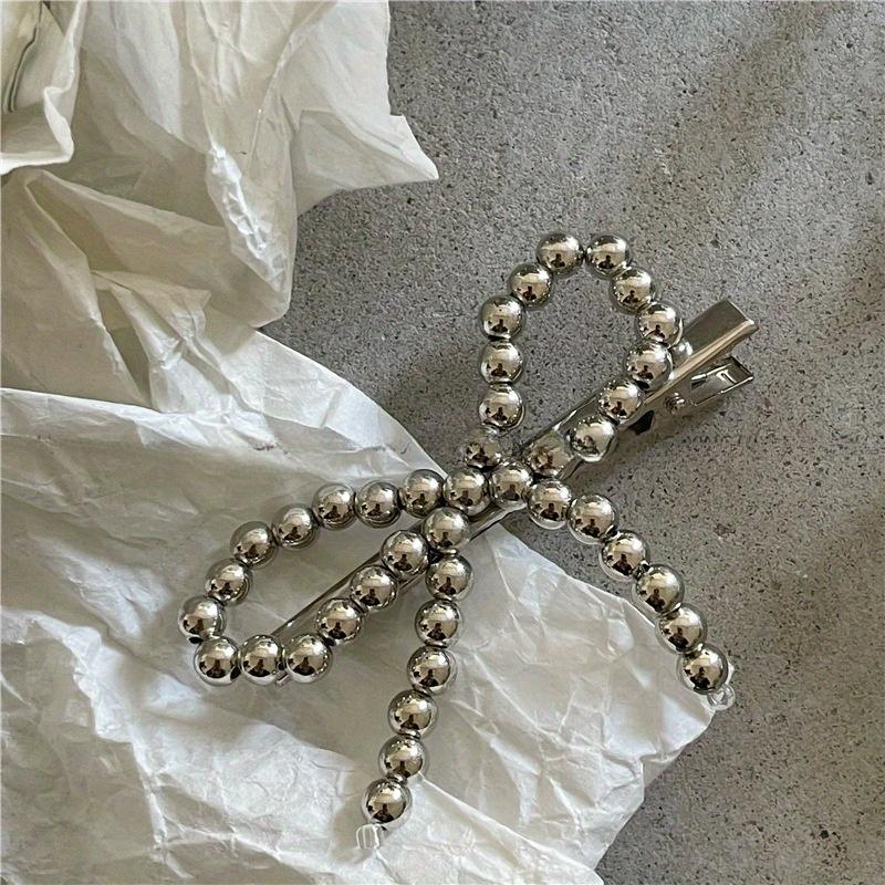 Frauen Perle Haar Clips Pins süße Perle Haarspange Bögen Haarnadel Metall Haar Clips Haar Zubehör