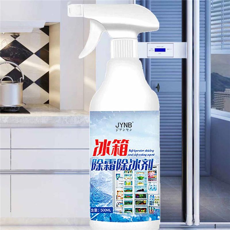 500ml Schnellenteisungsspray Kühlschrank Gefrierschrank Anti-Eis-Lösung Haushalt Eisentferner Kühlschrank Abtauer 500ml