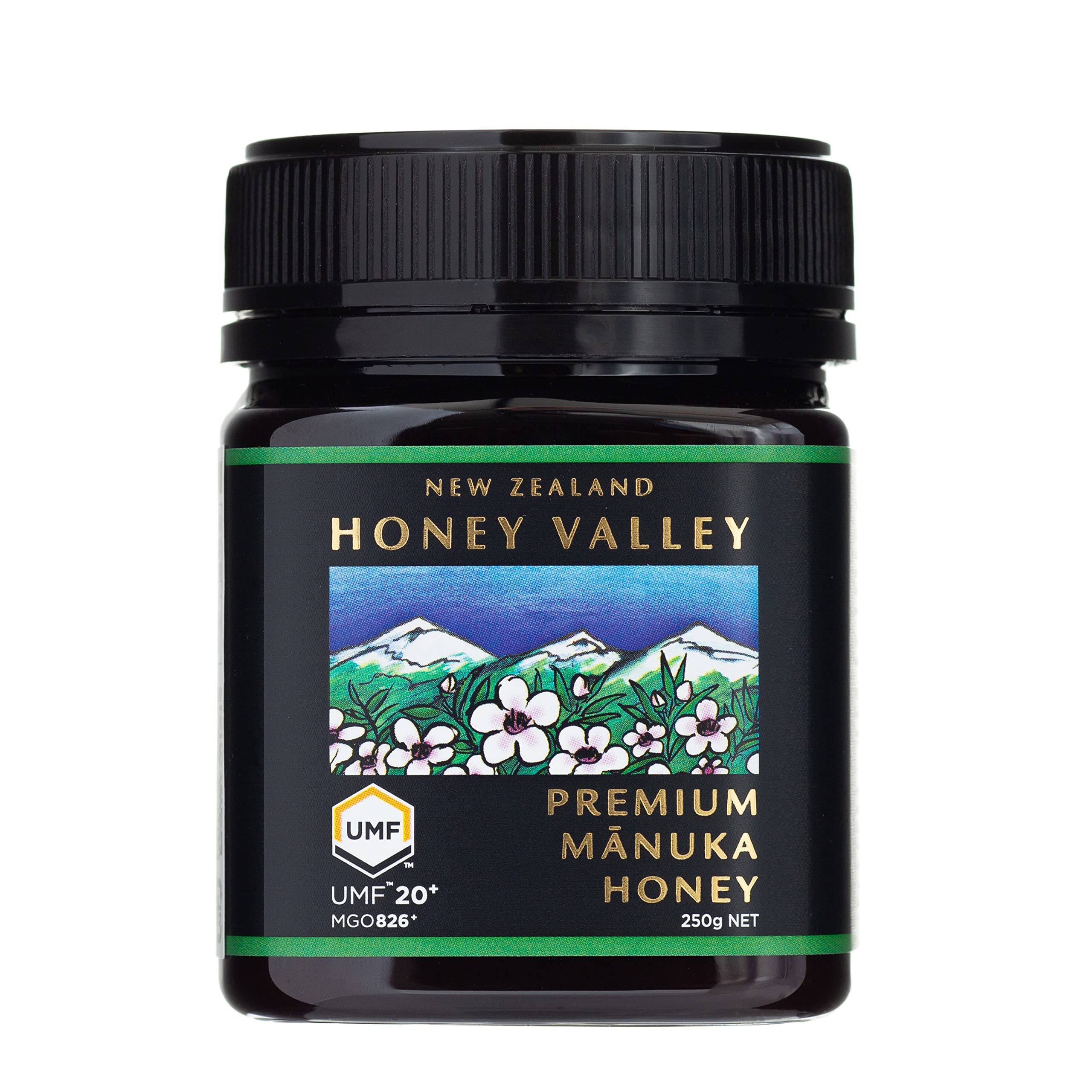 HONEY VALLEY Premium Manuka Honig 250g Echter reiner neuseeländischer Honig, Honey Valley UMF20+ MGO826+ 100%