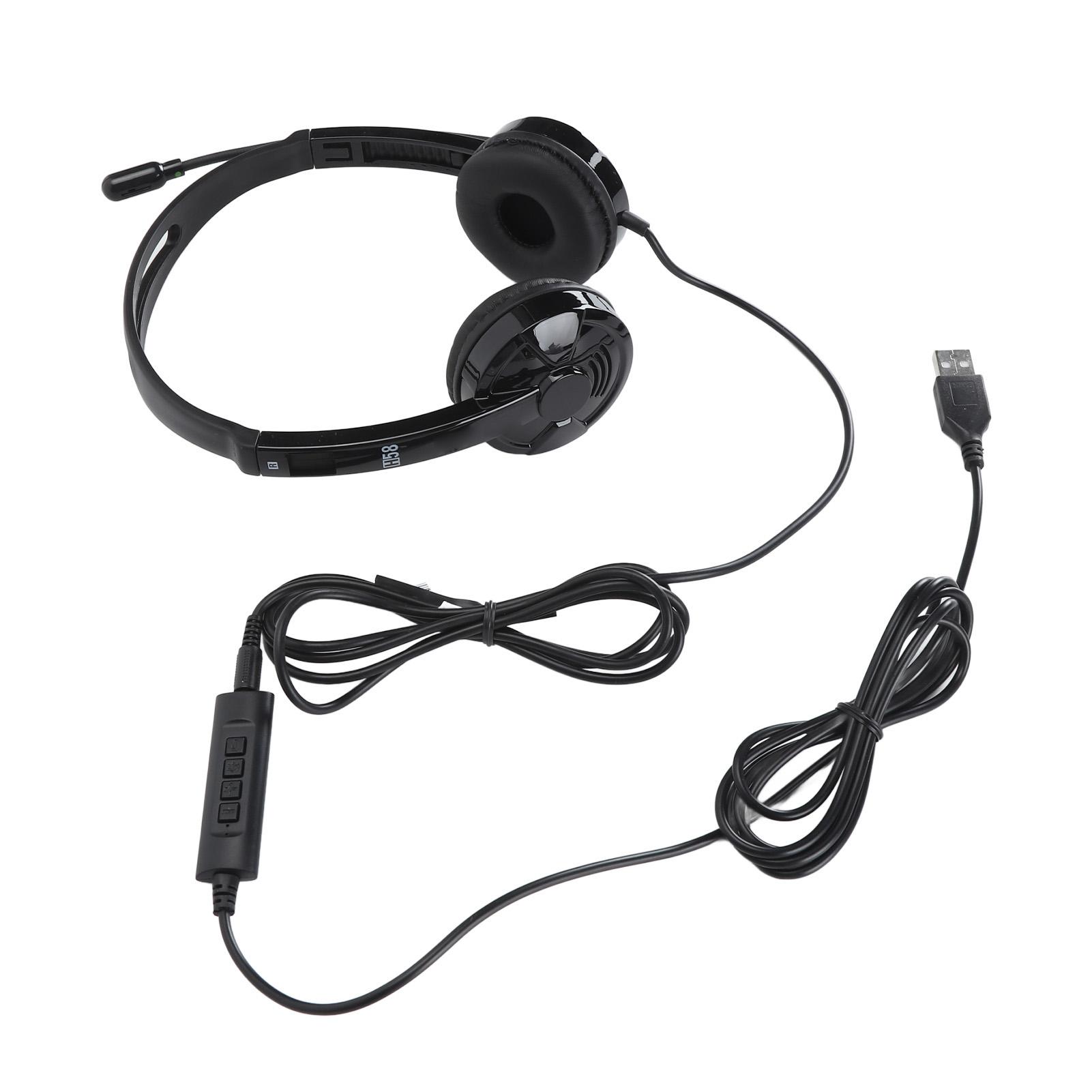 Telefon-Headset, professionelles Mikrofon mit Rauschunterdrückung, Stummschaltung, Büro-Telefon-Headset fürs Büro