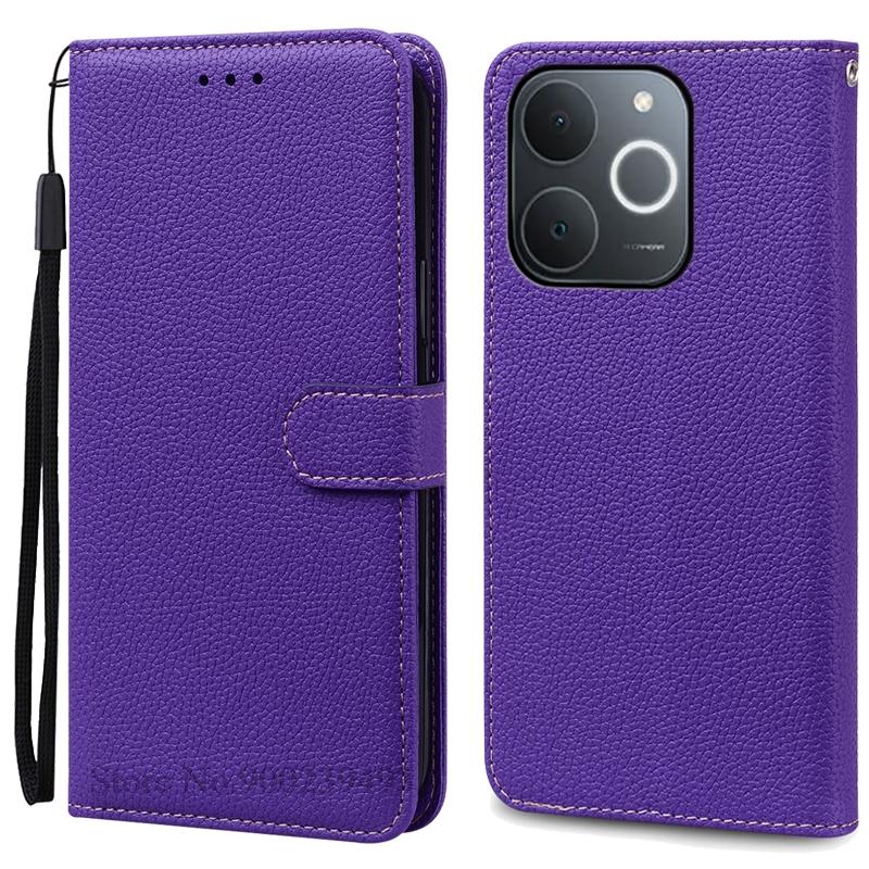 Für Realme Note 70 Hülle Realme Note 70T Hülle Brieftasche Flip Leder Handyhülle Für Realme Note 70T Hülle Note70 Hülle Coque Fundas Note 70  (Note 70T) dunkelviolette