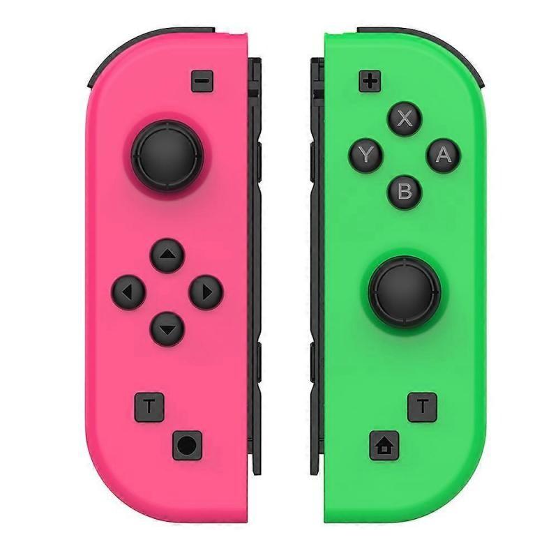 (Rosa Grün) Joy Pad Joycons Controller für Nintendo Switch Joystick Gamepad Kabellose Spielkonsole Joypad Turbo Weckfunktion