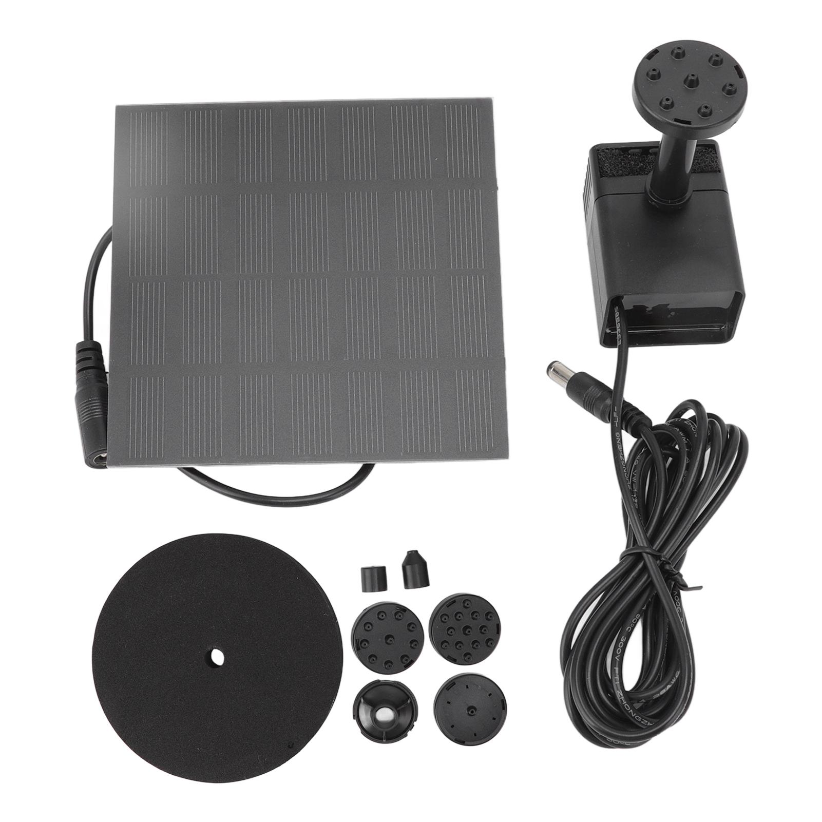 DIY Solar Wasserpumpe Kit Umweltfreundliche Solar Powered Wasser Brunnen Pumpe mit 6 Düsen für Vogel