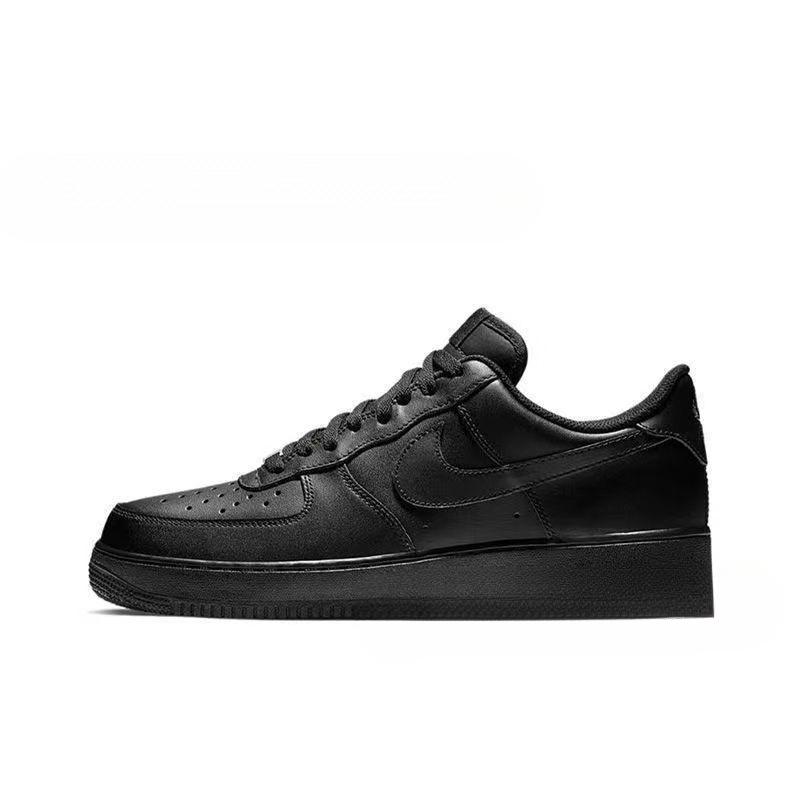 Air Force 1 Air-Kissen Sneaker - Weiß, Weizen und Schwarz Oberleder Klassiker 39 schwarz/reinfarbig