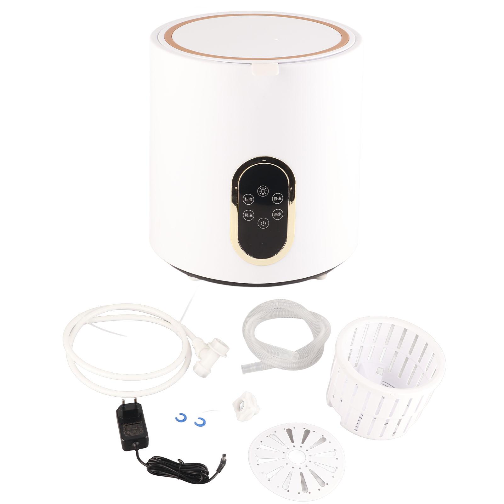 Mini-Waschmaschine für Unterwäsche und Socken, vollautomatisch, tragbar, für Schlafsäle, 7 l, 100?240 V US