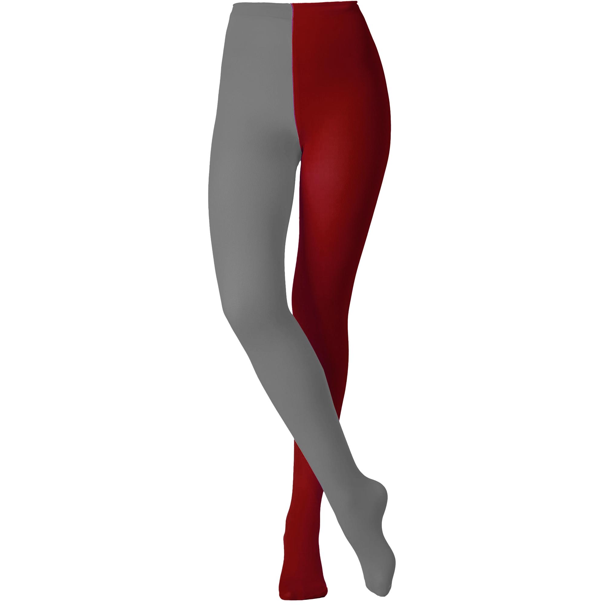 Damen Zwei-Farben Dopamin Farbe Strumpfhose Split Farbe Strumpfhose Asymmetrische Strumpfhose Duo Strumpfhose Zweifarbig Strumpfhose Damen 2 Farben Max 170cm 65kg gray