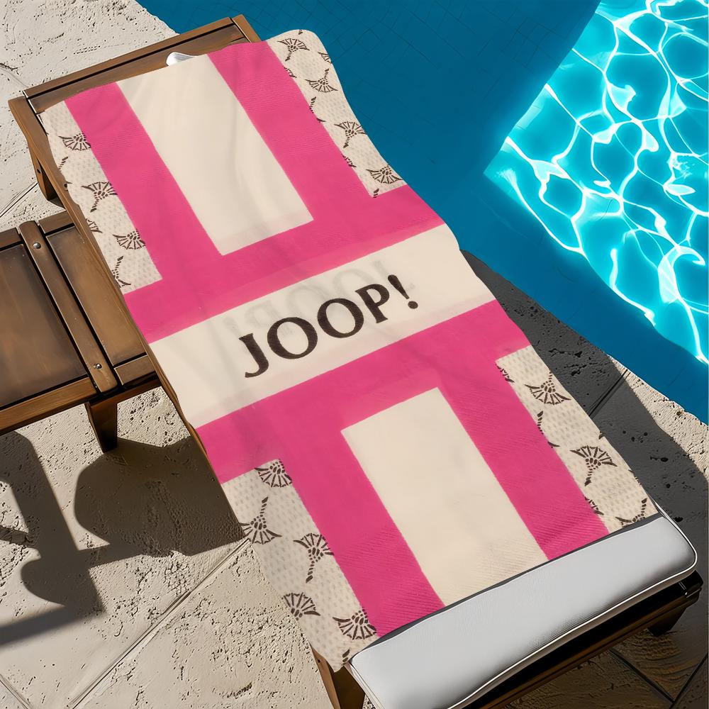 JOOP! Saugfähiges Strandtuch, Schnelltrocknendes Mikrofaser-Badetuch, Luxuriös Bedrucktes Weiches Handtuch für Strand, Pool, Reisen, Badetuch W95*H190(CM)