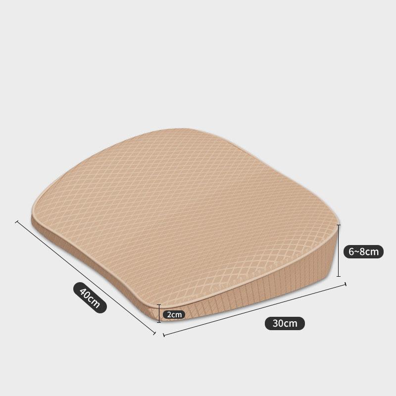 Sitzerhöhung fürs Auto, Erhöhungsmatte, atmungsaktiv, tragbar, zur Linderung von Ermüdungserscheinungen, geeignet für Autozubehör beige