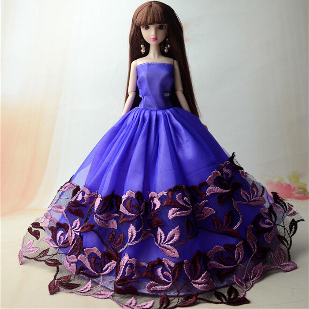 5 Teile/satz Hochzeit Abendkleid Prinzessin Kleid Barbie Geschenke Baby Kinder