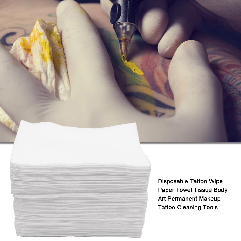 50 Stück Einweg-Tattoo-Wischpapier, Permanent-Tattoo-Zubehör