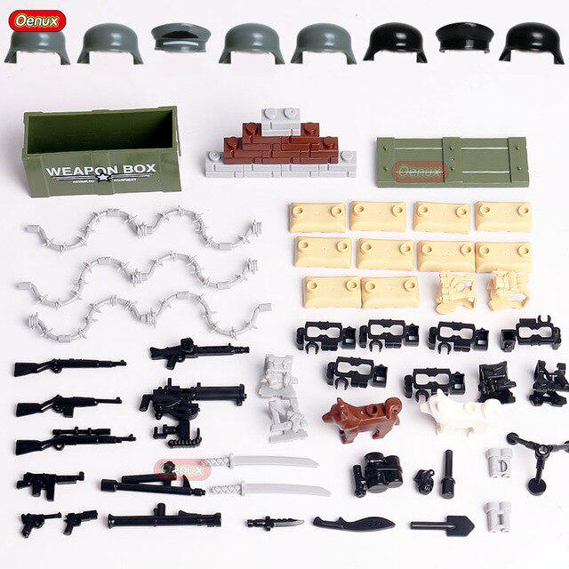Blitzkrieg Assault War Militärbaustein WW2 Militär Armee Soldaten Figuren Waffen Ziegel Spielzeug
