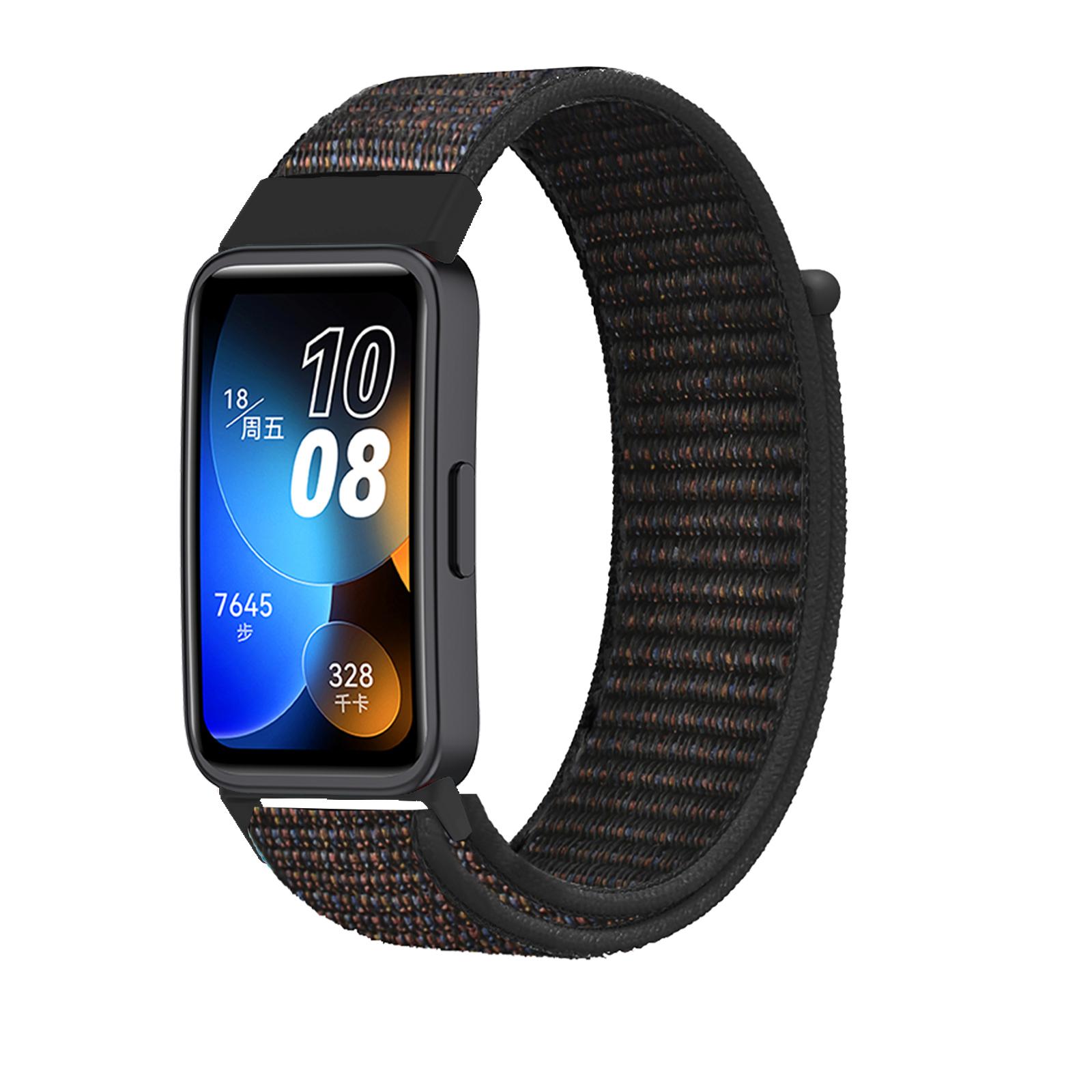 Armband für Huawei Band 8 9 7 Band Zubehör Nylon Loop Smart Watch Ersatz Gürtel Armband Sportarmband Band 7 Armband Huawei Band 7 braun schwarz
