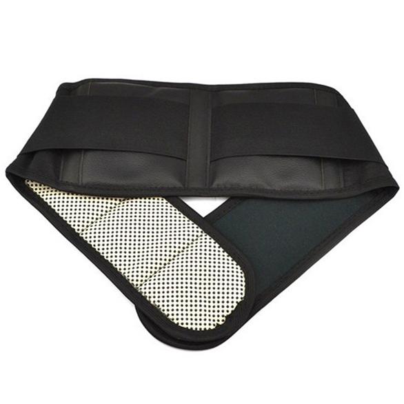 Magnetischer Rückenstützgürtel, Taille, untere Taille, Bauch, doppelte Anpassung, Schmerzlinderung, selbsterwärmender Gürtel S schwarz