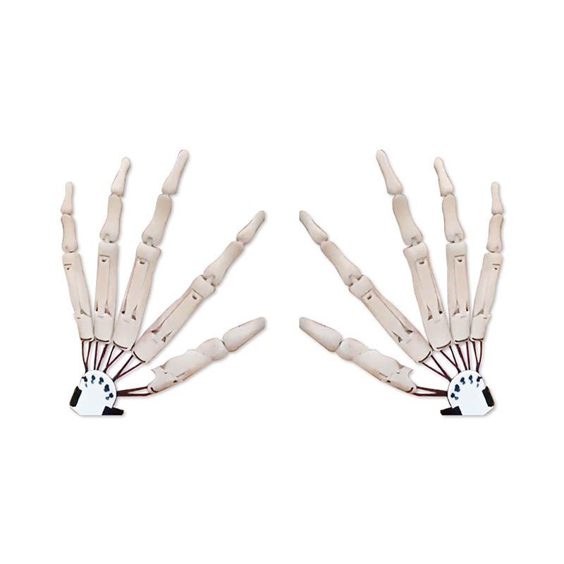 1 Paar Halloween Gelenkhandschuhe mit flexiblem Gelenk Halloween Party Kleid Cosplay Kostüm Requisiten 1 Pair weiß