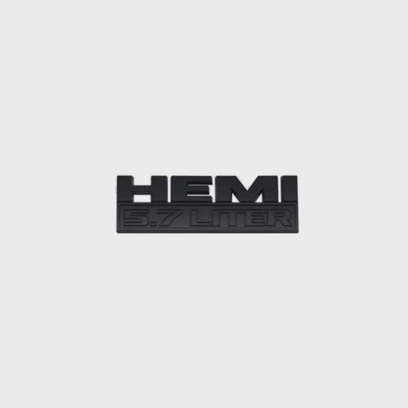 1X Metall 3D Autoaufkleber 5,7 LITER HEMI Emblem Abzeichen Aufkleber für Challenger RAM 1500 2500 3500 Autozubehör 5.7 black