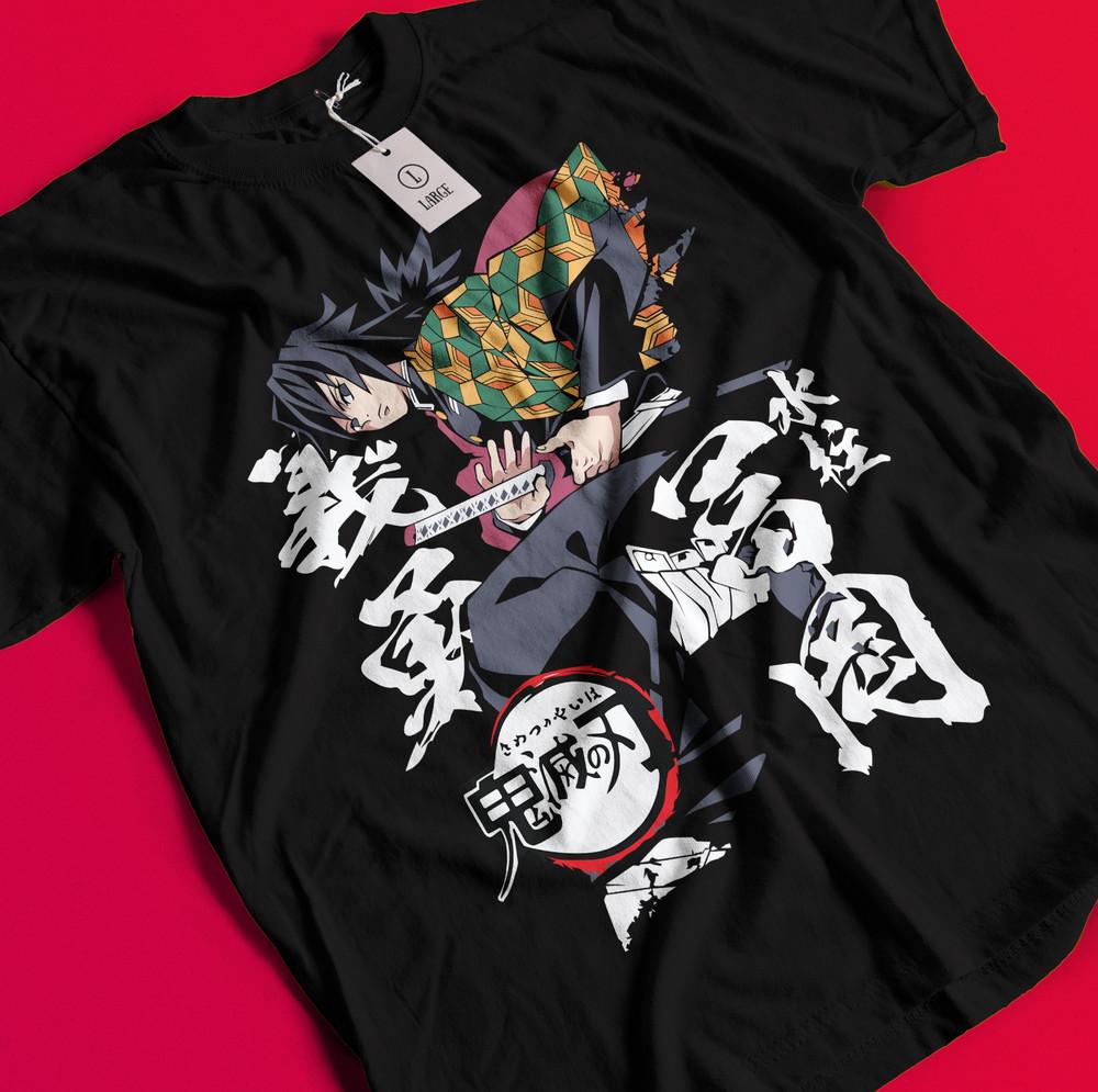 Demon Slayer Shirt Tomioka Giyu T-Shirt Tanjiro T-Shirt Muzan Doma Kokushibo T-Shirt BB355 4XL