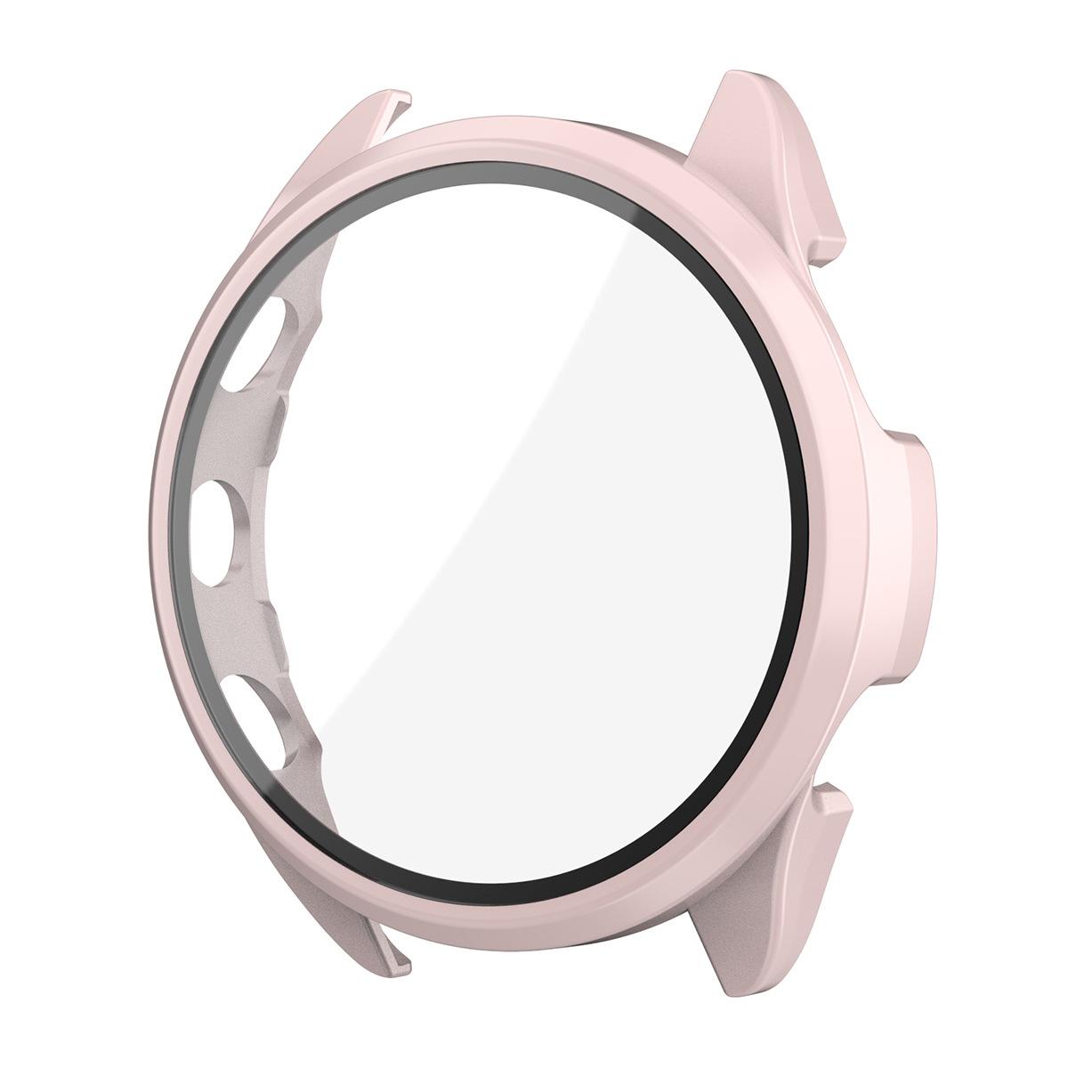Harte PC-Glas Hülle Garmin Forerunner 965 255 265 165/Venu 3 2 Vollabdeckung Displayschutzglas Stoßfänger Schale Garmin Vivoactive 5 Forerunner 265 rosa
