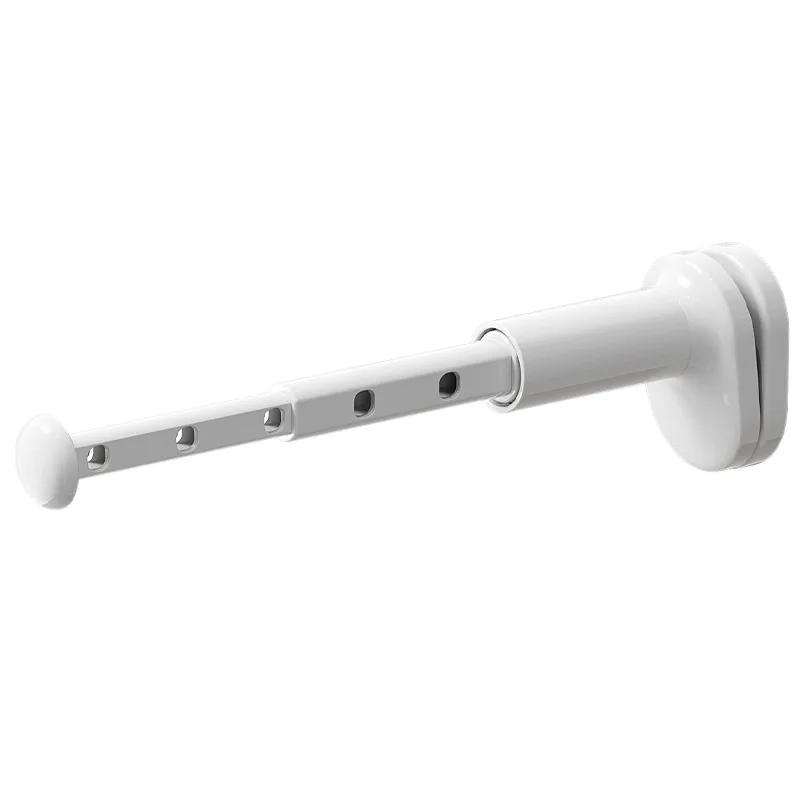 Einziehbarer Wandmontierter Wäscheständer mit Clip Faltbar Tragbar Taschenbügel Hängeständer Einfach zu Installieren für Geschäftsreisen Outdoor 2PCS weiß