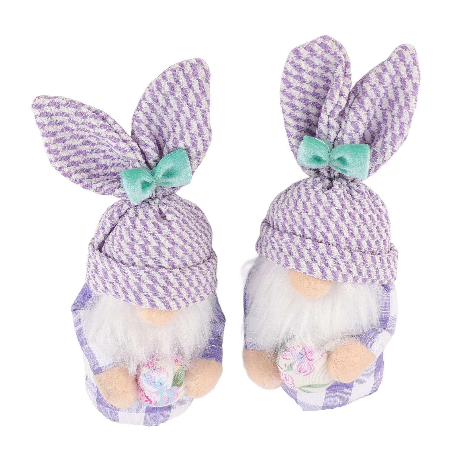 2 Stück Zwerge Plüsch Etagen Tablett Deko Lila Niedliche Zwergfiguren Zwerg Ornamente für Feiertage