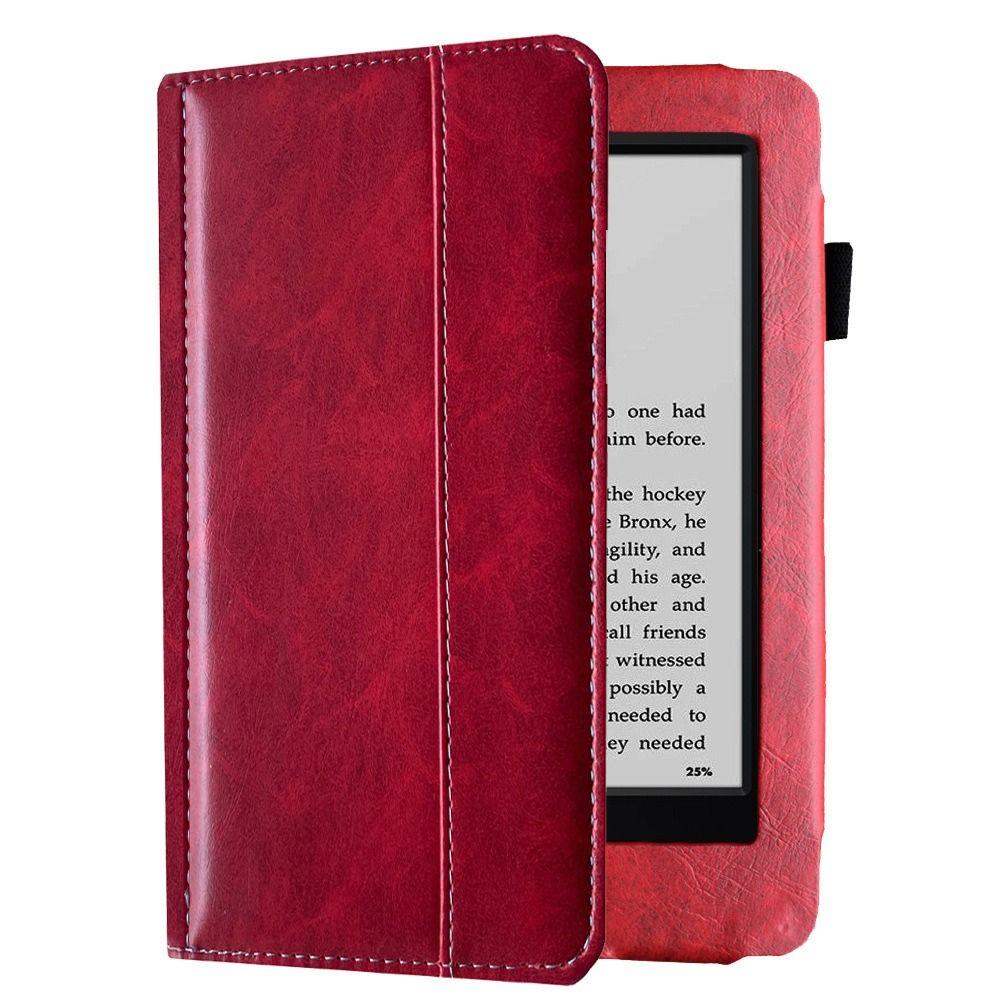 Funda e-Reader Schutzhülle Magnetverschluss Flip Shell für Kindle Touch D01200 rot