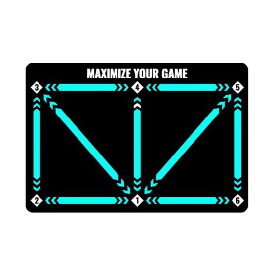 Fußball-Fußarbeitsmatte, tragbar, rutschfest, geräuschlos, für Kinder, Teenager, Erwachsene, alle Niveaus, Spieler-Agilität, Fußball-Schritt-Dribbling-Training, Bodenpolster 50x80cm grün