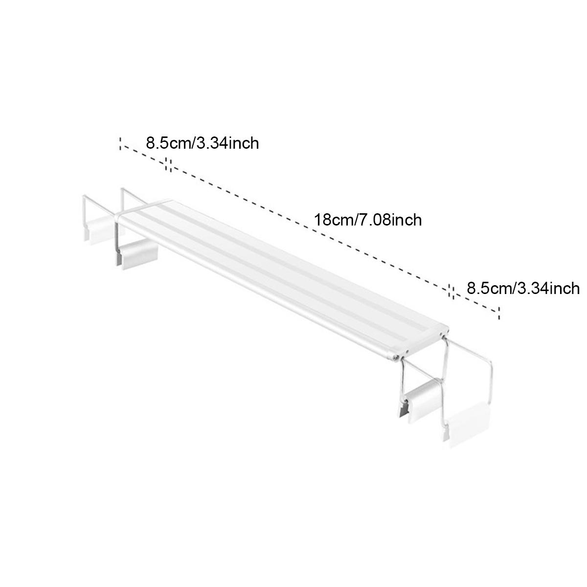 Aquarium LED-Beleuchtung 18-48cm Wasserpflanze Aquarium Licht mit ausziehbaren Halterungen weiße und blaue Beleuchtungslampe für Aquarium 18cm