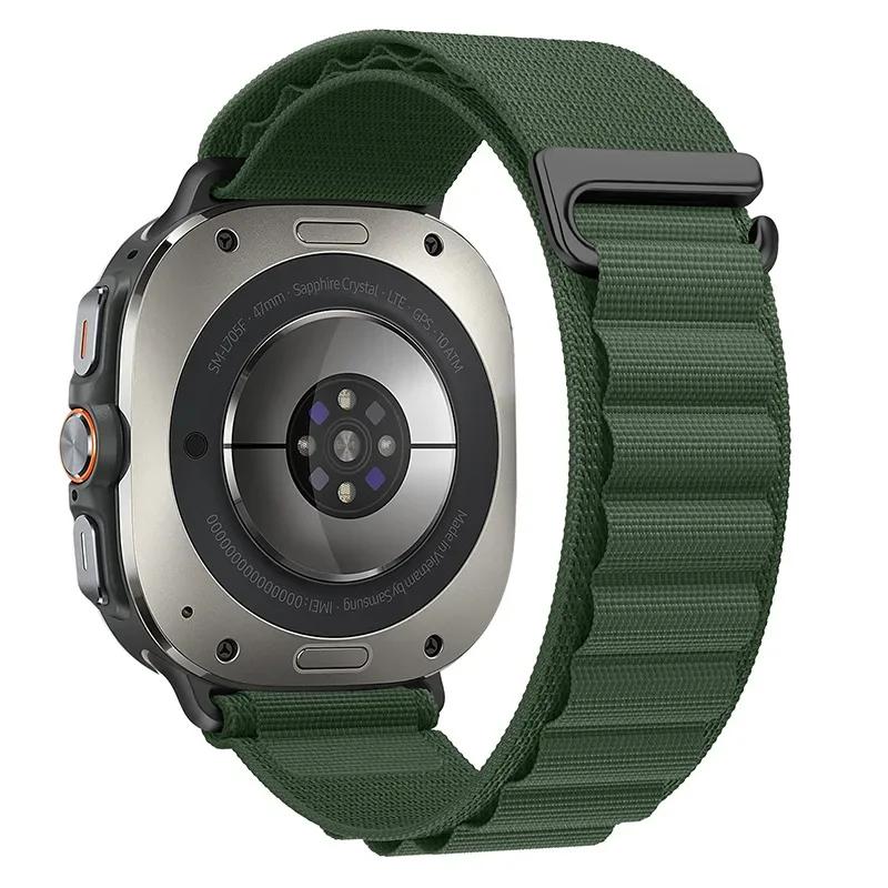Alpine Loop für Samsung Galaxy Watch Ultra Armband 47mm Zubehör Sport Nylon Armband correa Galaxy watch ultra 7 Armband 47mm Galaxy Watch Ultra grün