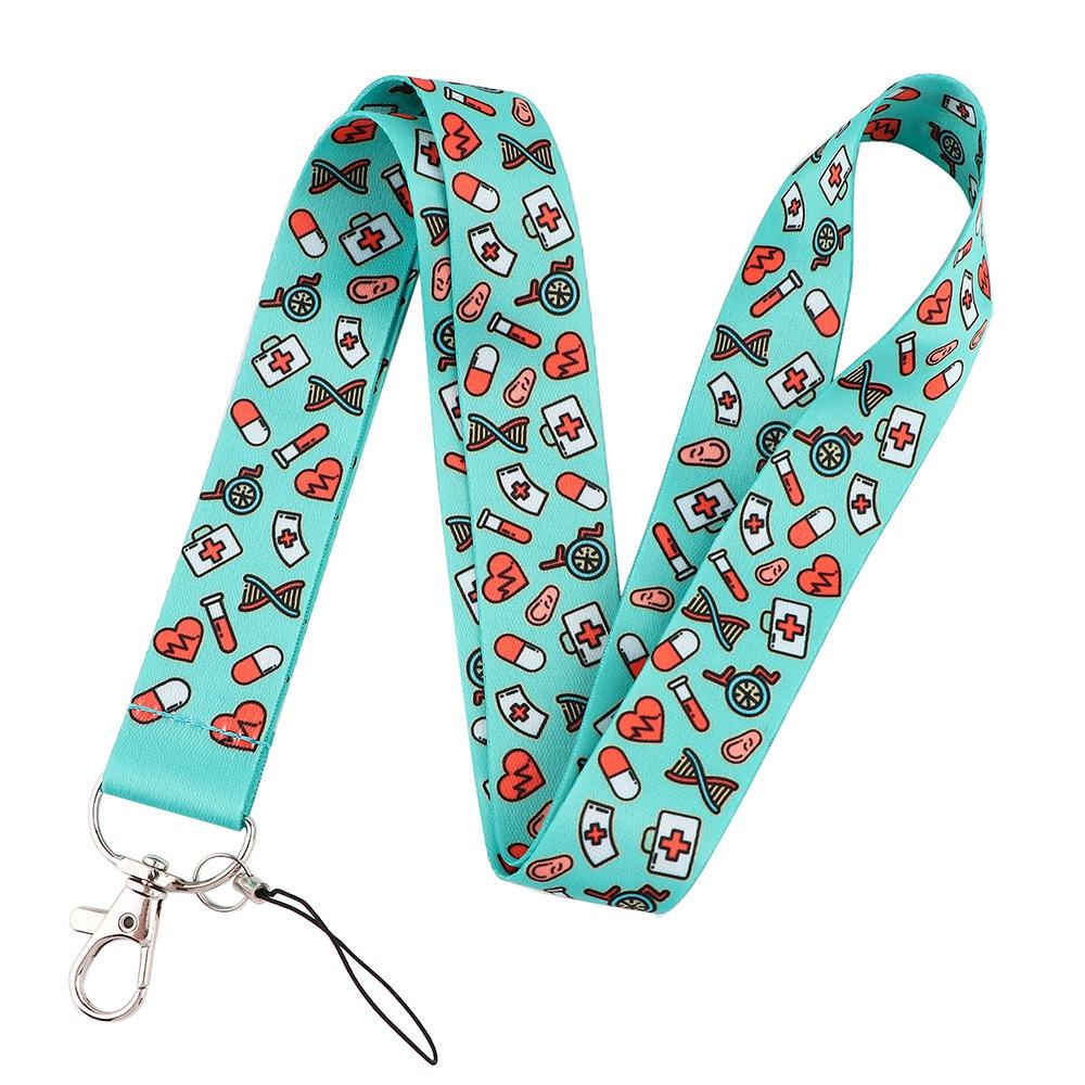 Medizinischer Arzt, kreativer Lanyard-Kartenhalter, Student, hängender Hals, Telefon-Lanyard, Abzeichen, U-Bahn-Zugangskartenhalter, Zubehör, Geschenke grün