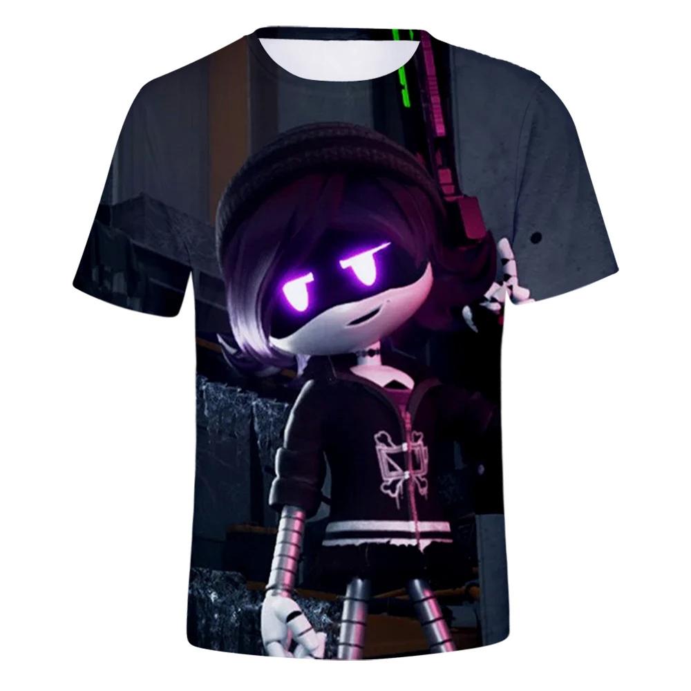Horror Anime T-Shirts Murder Drones 3D-Druck Streetwear Herren Damen Mode Übergroßes Kurzarm-T-Shirt Kinder-T-Shirts Tops Kleidung S weiß