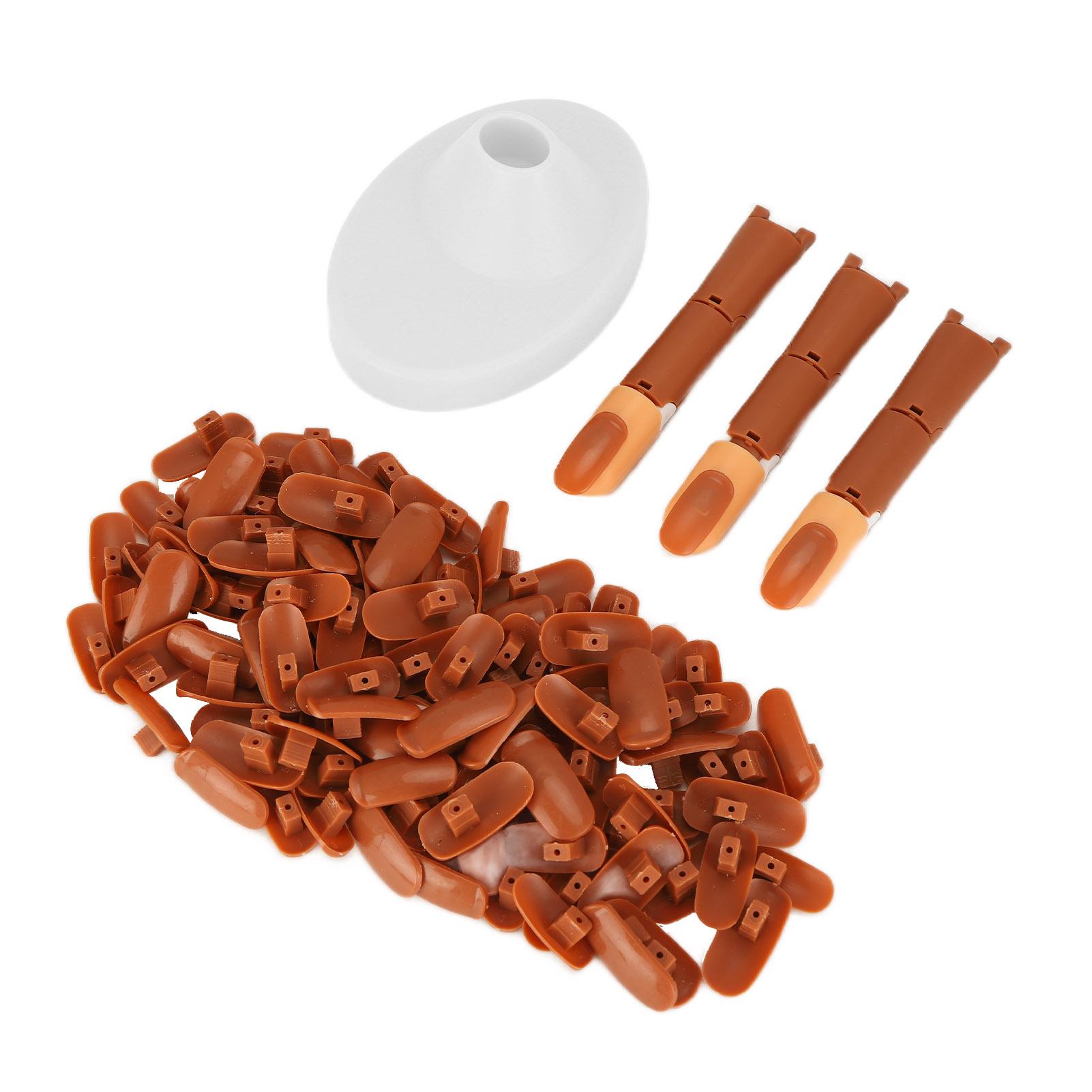 Nailart Trainings Übungsfinger Biegbare Gelenke Falsche Nagelspitzen Finger Mannequin mit Basis Weiß weiß