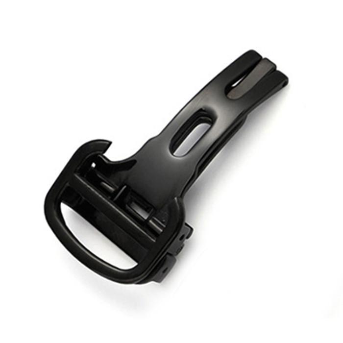 12 14mm 16mm 18mm 20mm Metalluhrschließe für Cartier-Uhr, blaues Ballonarmband, Schmetterlingsfaltschließe, Edelstahlschnalle 18mm schwarz