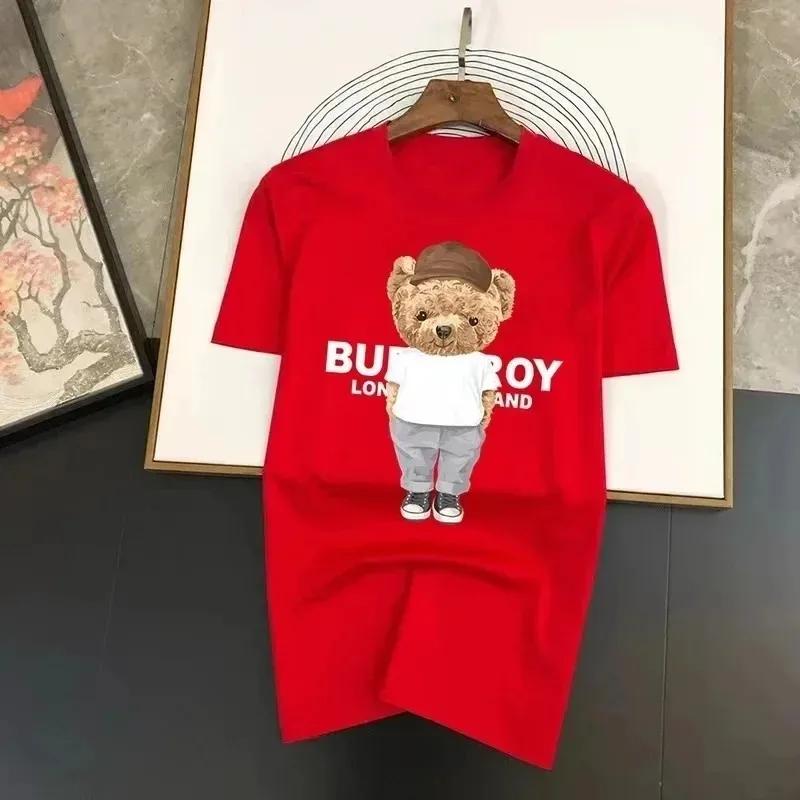 Lustiges Bären-Print T-Shirt Herren Damen Mode Kurzarm T-Shirts Sommer Qualität Tops Tee Designer Markenkleidung 2024 S