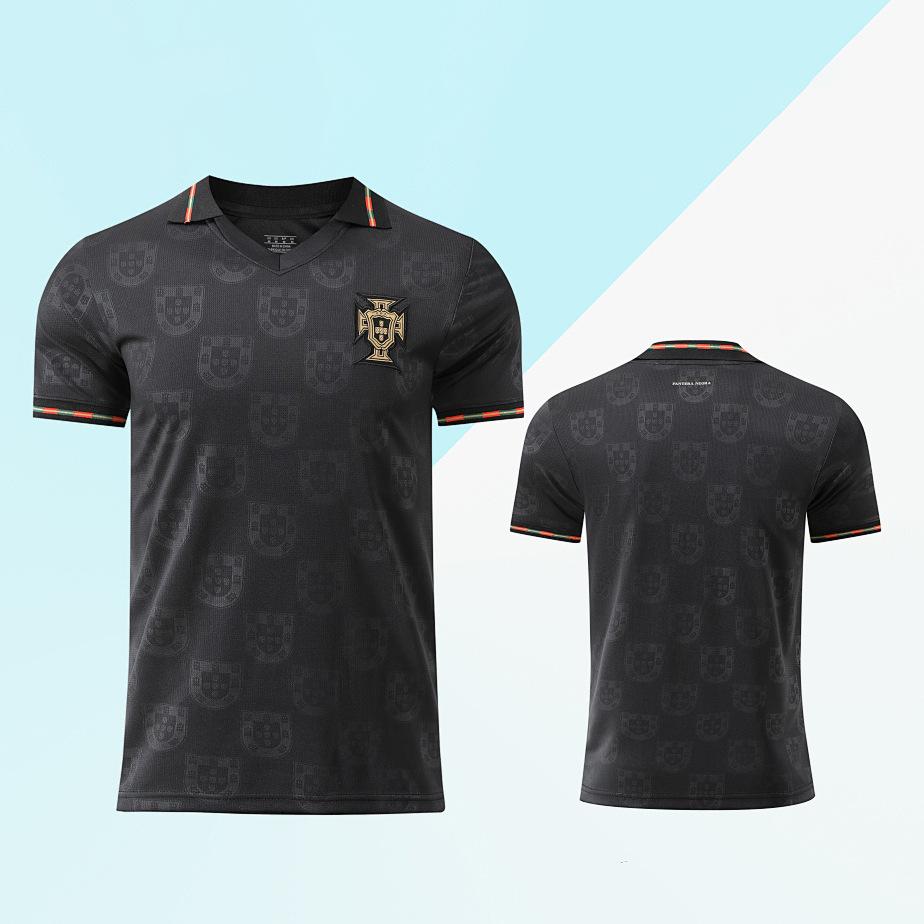 Unisex Erwachsene Kinder Fußballspiel Uniform Schnelltrocknend Schweißabweisend Fußballtrikot Kurzarm Sport Trainingsanzug XL black