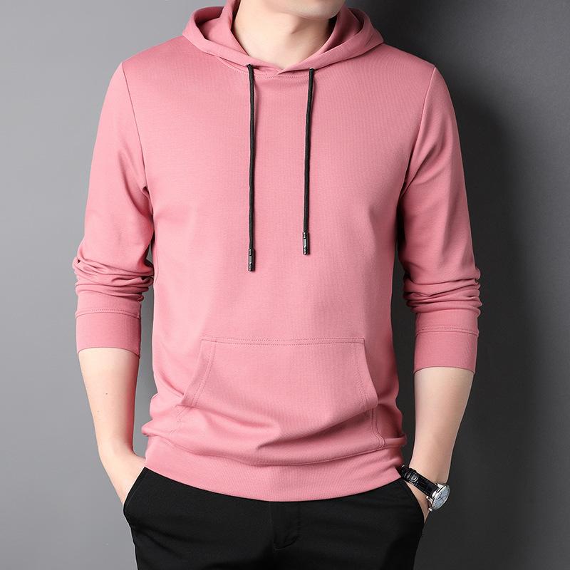 Jugend Langarm-T-Shirt mit Kapuze Herren Frühling und Herbst Dünnes Herren-Sweatshirt Lässiges Herren-T-Shirt Unterzieh-T-Shirt für Herren XXXXL