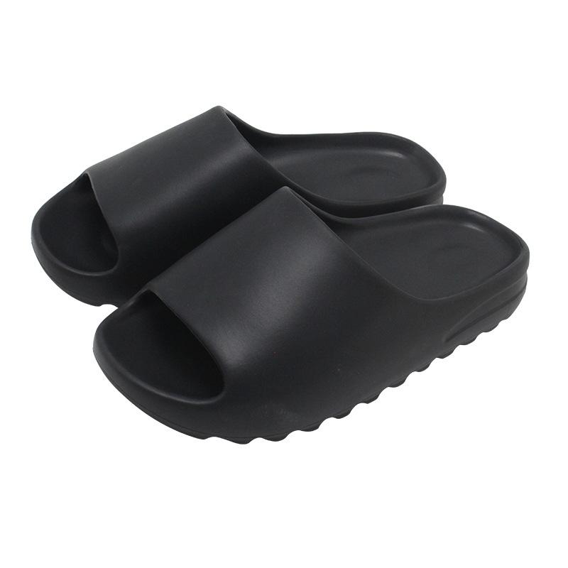 Sommer Hausschuhe Herren Damen Indoor Eva Hohe Weiche Sohle Sandalen Offene Zehen Trend Slides Leichte Strandschuhe Hausschuhe Home Größe 36-47 38-39 schwarz