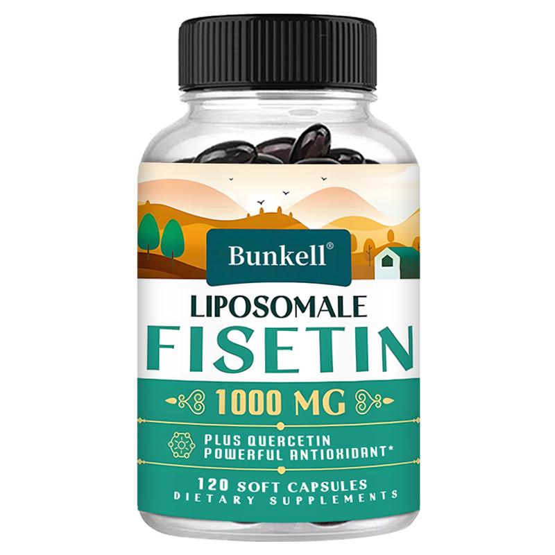 Liposomales Fisetin 1000 mg Nahrungsergänzungsmittel, 120 Weichkapseln pro Flasche 120 Capsules